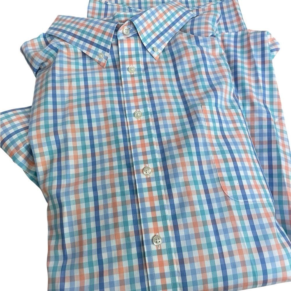 Stafford long sleeved 22 BIG Men's Multicolor Checkered Shirt like new